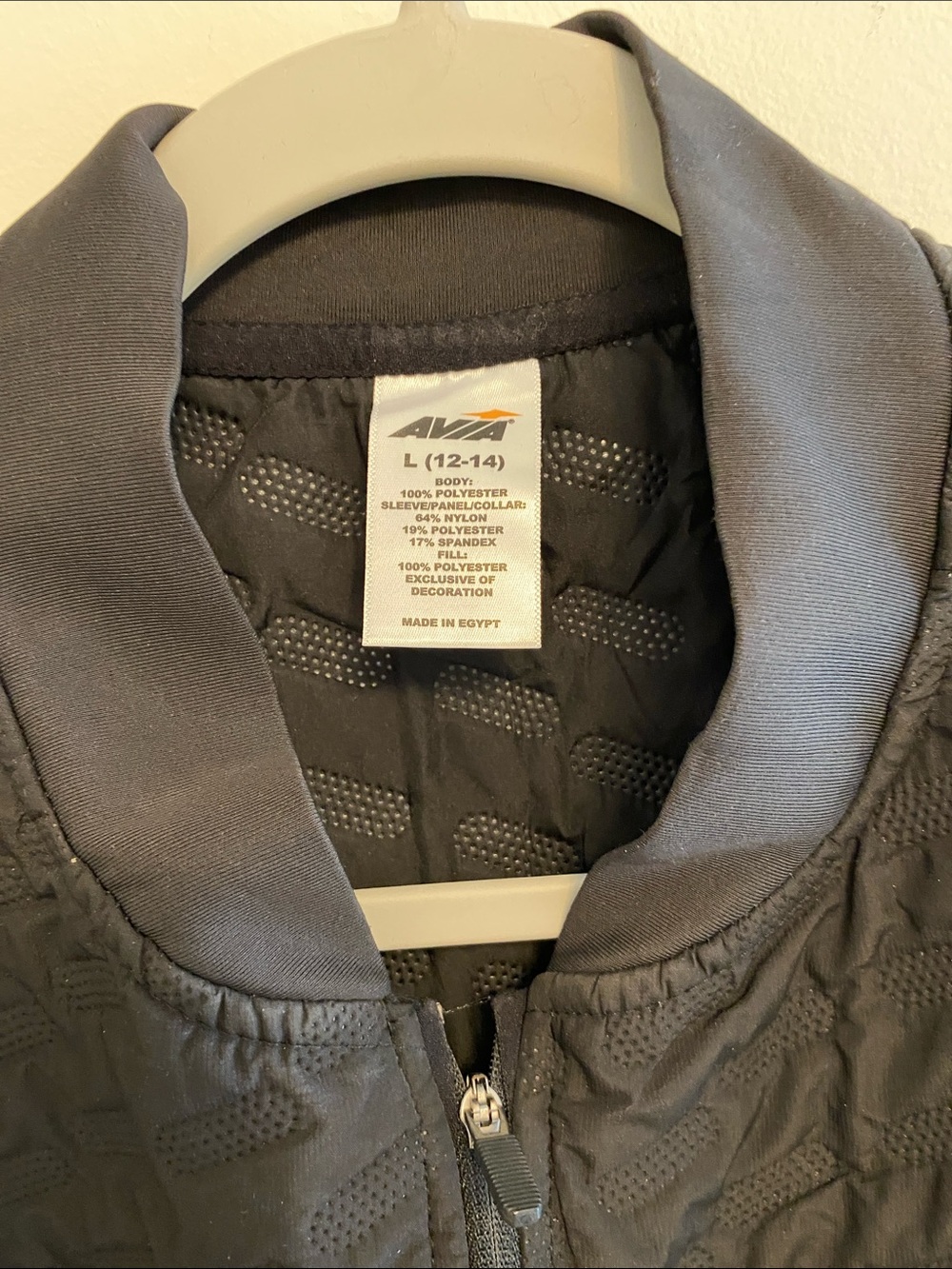 Avia Quilted Bomber Jacket - Black - Picture 4 of 10
